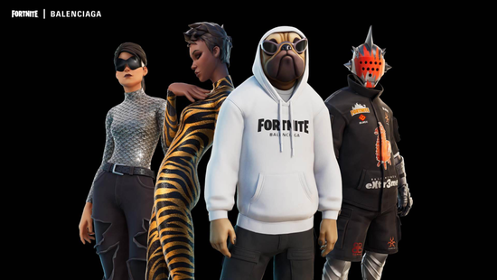  Balenciaga 与游戏 Fortnite《堡垒之夜》达成合作，为游戏推出虚拟服装