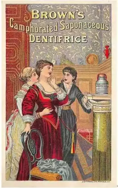 1880年代的布朗牙粉广告（来源于Ebay网站）