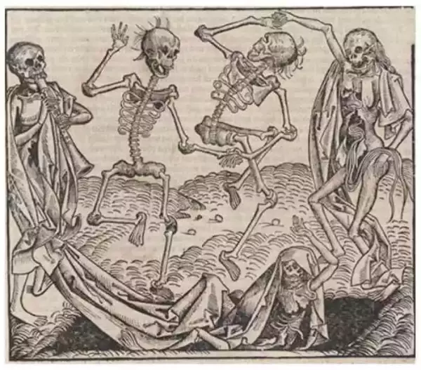 死亡之舞（迈克尔·沃尔吉姆特，1493，图片来源：美国大都会博物馆）