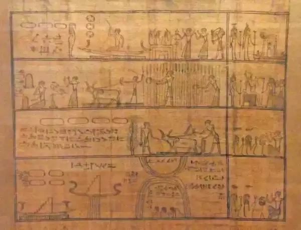 描绘农夫工作的古埃及纸莎草