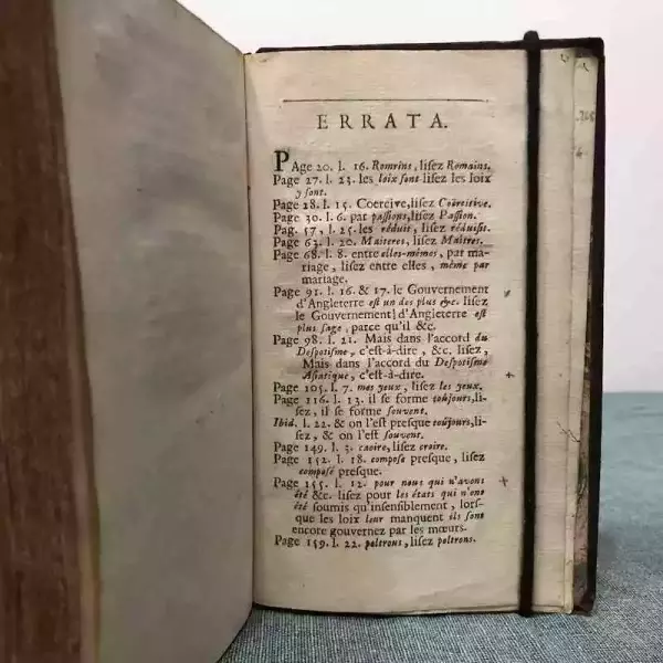 1734年德波尔德版《罗马盛衰原因论》勘误表