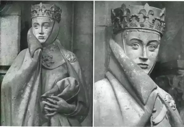 图七：乌塔面部细节，瑙姆堡大教堂敬献人肖像，摄于1939年
