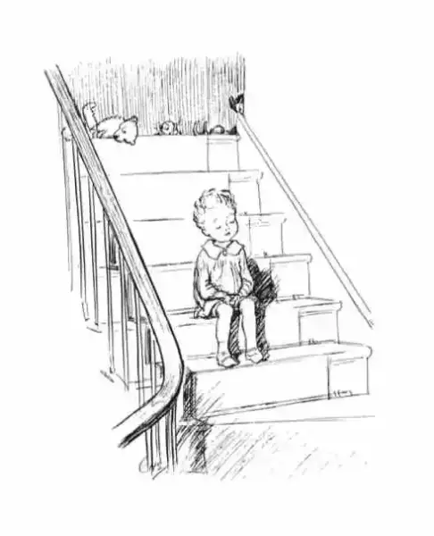 《下到楼梯一半》的插画