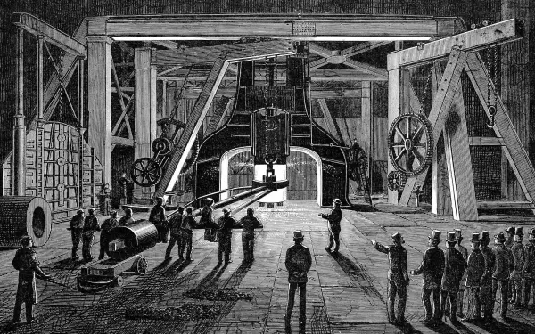 英国工业革命期间的蒸汽锤