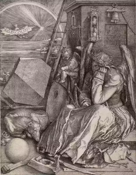 丢勒《忧郁I》，版画，1514年